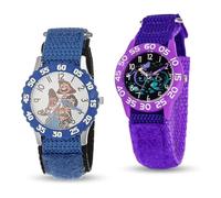 Disney Lot de 2 montres pour enfants de 4 à 7 ans - Avec cadran Luca et Raya - Lunettes bleues et blanches avec bracelets en nylon et en silicone - Cadeau pour garçons - Obtenez 2 montres mystères