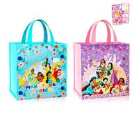 Disney Lot de 2 sacs fourre-tout r utilisables pour courses et cadeaux Motif princesse Disney