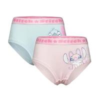 Disney Lot de 2 slips pour fille avec Stitch et Angel pour filles, Rose et bleu, 12-14 ans