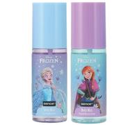 Disney Lot de 2 sprays pour le corps Elsa & Anna La Reine des Neiges (fruits et vanille), parfum végétalien, idée cadeau, parfum vanille Sence (2 x 100 ml)