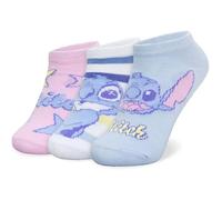 Disney Lot de 3 paires de chaussettes pour fille Lilo et Stitch coton fille 7117, Multicolore 2, 27-30