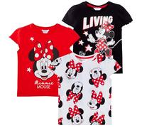 Disney Lot de 3 T-Shirts Minnie Mouse pour Filles de 5 à 6 Ans