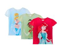 Disney Lot de 3 T-Shirts Princess pour Filles (Lot de 3)