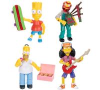 Disney Lot de 4 figurines de collection The Simpsons de 12,7 cm de Jakks Pacific's Wave 1 - Homer, Bart, Groundskeeper Willie et Otto