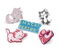 Disney Lot de 5 badges à paillettes en forme de chat