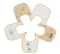 Disney - Lot de 5 Bavoirs Bébé Winnie l'Ourson - 100% Coton - 200 GSM - Cordons à nouer - Designs Winnie l'Ourson assortis