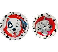 Disney Lot de 6 Assiettes Jetables en Papier, Assiettes la Charge des 101 Dalmatiens (6 de 20 cm + 6 de 23 cm) pour Fête d'Anniversaire
