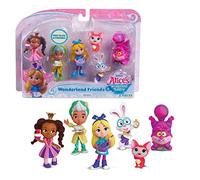 Disney Lot de 6 Figurines Junior Alice's Wonderland Bakery Friends de 7,6 cm, Jouets sous Licence Officielle pour Enfants à partir de 3 Ans