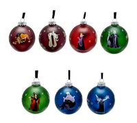 Disney Lot de 7 boules de Noël méchants