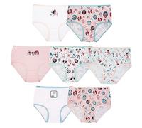 Disney Lot de 7 Culottes d'anniversaire de Fille 100% Coton avec Bambi, Pocahontas, Chipmunks, Elsa et Autres Tailles 2/3T, 4T, 4, 6, 8, Lot de 7 Disney100, 2-3 Ans