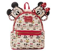 DISNEY Loungefly - Mickey & Minnie - Combo mini sac à dos avec serre tête