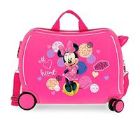 Disney Love Minnie Valise Trolley Cabine Rose 37x55x20 cms Rigide ABS Serrure à combinaison 34L 2,6Kgs 4 roues doubles Bagage à main