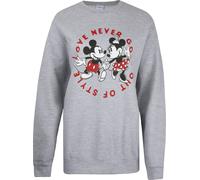 Disney - "Love Never Goes Out Of Style" Sweat-shirt col rond pour femme TV2644 (S) (Gris chiné)