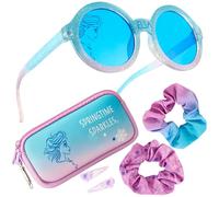 Disney Lunettes de Soleil Enfant Fille, Ensemble Lunettes et Accessoires Fille (Bleu Elsa)