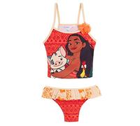 Disney Maillot de bain 2 pièces Moana pour fille - Pour piscine et plage, Orange, 5-6 ans