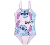 Disney Maillot de Bain Enfant Fille Stitch - Maillot de Bain Fille Natation 1 Pièce (Multi, 7-8 Ans)