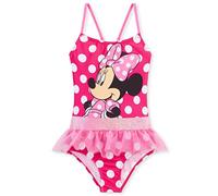 Disney Maillot de Bain Fille, 1 Pièce Maillots de Bain Fille à Volant Ensemble (Rose Minnie, 5-6 Ans)