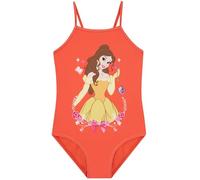 Disney Maillot De Bain Fille, Maillot De Bain Enfant Fille La Belle Et La Bête, Vetement Enfant Princesse, Orange 5-6 Ans