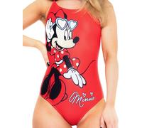 Disney Maillot de Bain Natation Maillot de Bain Minnie Mouse | Maillots Une Pièce Femme pour D'Ete | Rouge M
