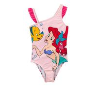 Disney Maillot de bain pour fille Ariel et Vaiana, Maillot de bain pour fille, princesses 3-8 ans, maillot de bain piscine pour fille, licence officielle, tissu élastique, 18012 Ariel Rose, 4 ans