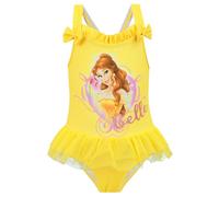 Disney Maillot de Bain Une pièce Belle de Princesse Filles La Belle et la Bête Jaune 5-6 Ans