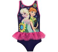 Disney Maillot de Bain Une pièce pour Fille - Anna et Elsa - Maillot de Bain Une pièce pour Fille, Bleu, 140