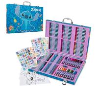 Disney Malette Dessin Enfant 130 Pcs Coffret Feutre et Crayon de Couleur Coloriage Reine des Neiges Princesse Stitch (Multicolore)