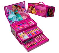 Disney Malette Dessin Enfant Princesse 40 Pcs Coffret Coloriage Fille Kit Peinture Feutre Crayon Fourniture Scolaire