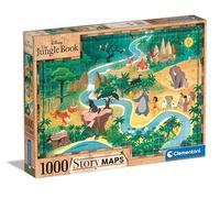 Clementoni Puzzle Disney Maps – Le Livre de la Jungle – 1000 pièces, 70 x 50 cm