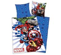 Disney Marvel Avengers Parure de lit 80 x 80 cm + 135 x 200 cm 100 % coton