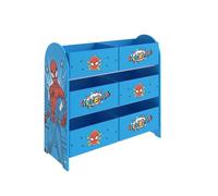 Disney Marvel Spider-Man Meuble de rangement pour jouets d'enfants avec 6 boîtes cubiques en tissu - 3 niveaux - Organiseur de chambre incroyable Spider-Man pour enfants, sous licence officielle