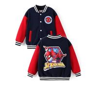 Disney Marvel Spider Man Veste bomber légère avec bouton pression sur le devant Motif voitures 2-13 ans, Spiderman-bleu foncé, 4-5 ans