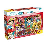 Disney, Maxi Puzzle pour Enfants à partir de 4 Ans, 108 pièces, 2 en 1 Double Face Recto/Verso avec Le Dos à colorier - Disney Pinocchio 31757