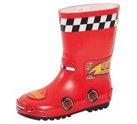 Disney Bottes en Caoutchouc Cars 3D Lighting McQueen pour garçons, Bottes de Pluie Rouges