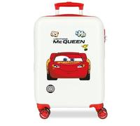Disney Joumma Cars Mcqueen Rouge Valise Cabine Blanc 38x55x20 cm Rigide 2 kg Serrure à Combinaison Latérale ABS 2 kg 35L Bagage à Main