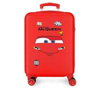 Disney Joumma Cars Mcqueen Rouge Valise Cabine Rouge 38x55x20 cm Rigide 2 kg Serrure à Combinaison Latérale ABS 2 kg 35L Bagage à Main