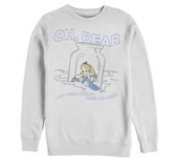 Disney Men's Alice in Wonderland Dear Tears Pullover Crew Fleece Maillot de survêtement, Blanc, X-Large Homme