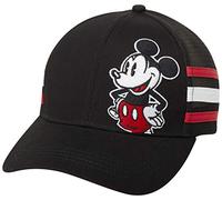 Disney Men's Baseball Cap Mickey Mouse Curved Brim Snap-Back Hat, Mickey Stripes