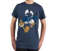 Disney Men's Full Size Donald Duck Tantrum T-Shirt, Navy Heather, Medium