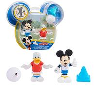 Disney Mickey, 2 Figurines Articulées 7,5 cm avec Accessoires, Thème Football, Jouet pour Enfants Dès 3 Ans, GIOCHI PREZIOSI, MCC042