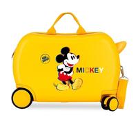 Disney Mickey All Smile Valise Cabine Multicolore 38 x 55 x 20 cm Rigide ABS Fermeture à Combinaison Latérale 35L 2 kg 4 Doubles Roues Bagage à Main, Citronier, Talla única, Valise pour Enfant