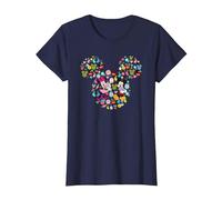 Disney Mickey And Friends Easter Mickey & Minnie Collage T-Shirt, Femme, Bleu Marine, S