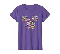 Disney Mickey And Friends Easter Mickey & Minnie Collage T-Shirt, Femme, Violet Chiné, S