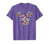 Disney Mickey And Friends Easter Mickey & Minnie Collage T-Shirt, Homme, Violet Chiné, S