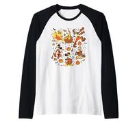 Disney Mickey and Friends Halloween Trick-or-Treat Collage Manche Raglan
