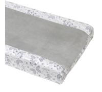 Disney Mickey and Friends Housse de matelas à langer super douce Motif Pluto, Dingo et Arcs-en-ciel Gris et blanc