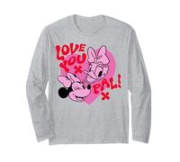 Disney Mickey And Friends Love You Pal Minnie & Daisy Heart Manche Longue