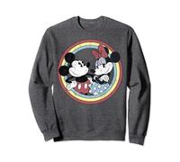 Disney Mickey And Friends Mickey & Minnie Retro Rainbow Sweatshirt