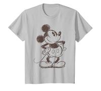 Disney Mickey And Friends Mickey Mouse Sketch T-Shirt, Enfant, Argent, 3 ans