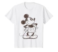 Disney Mickey And Friends Mickey Mouse Sketch T-Shirt, Enfant, Blanc, 8 ans